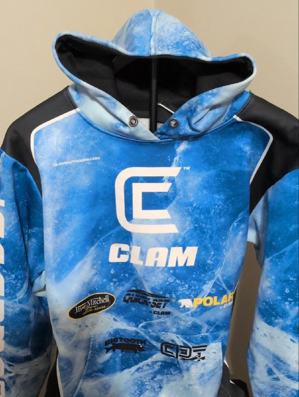 Men's CLAM Blue Logo Hoodie Top